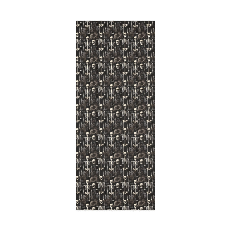 Black Vintage Skeletons Gift Wrap Papers - MedTheories