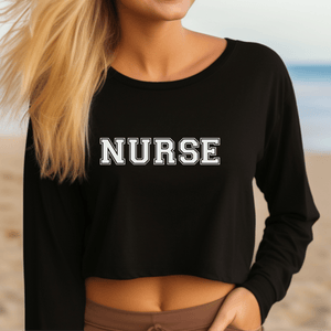 Bold College Nurse Crop Sweatshirt - MedTheories