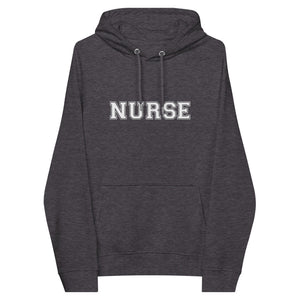 Bold College Nurse Unisex Eco Raglan Hoodie - MedTheories