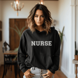 Bold College Nurse Unisex Eco Raglan Hoodie - MedTheories