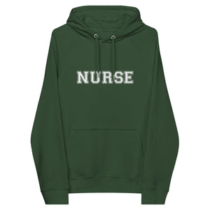 Bold College Nurse Unisex Eco Raglan Hoodie - MedTheories