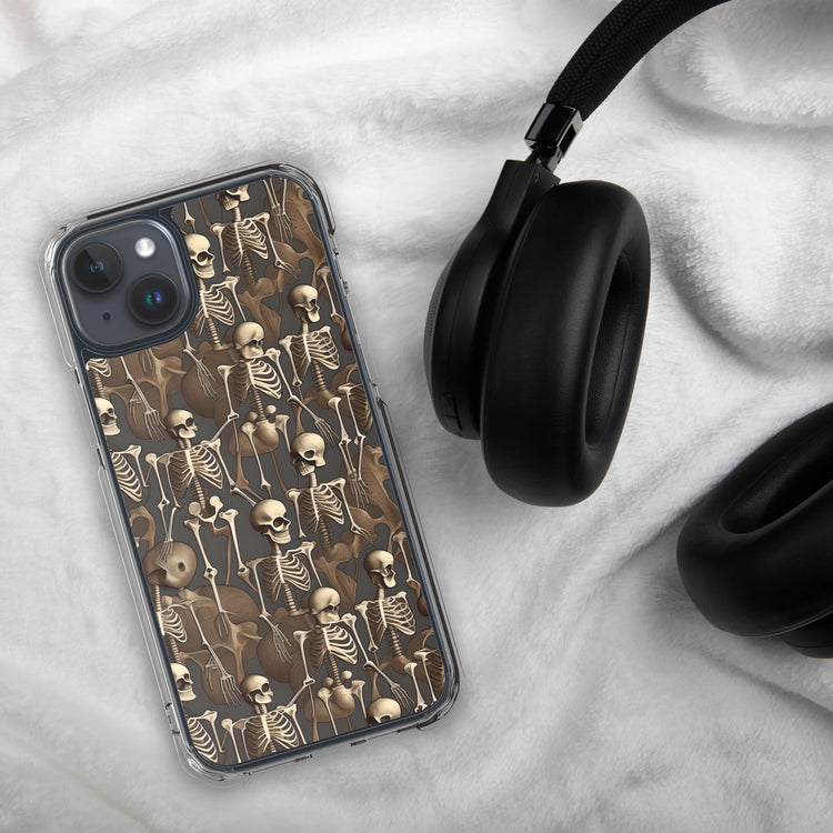 Brown Vintage Skeletons Clear Case for iPhone® - MedTheories