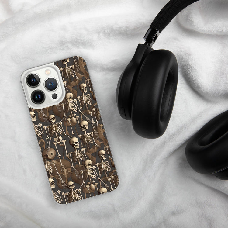 Brown Vintage Skeletons Clear Case for iPhone® - MedTheories