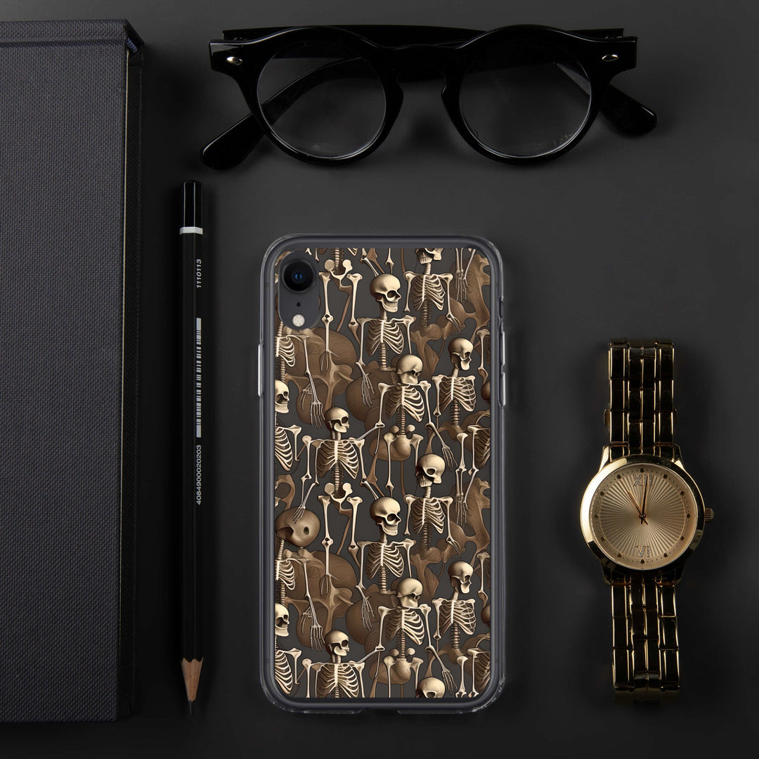 Brown Vintage Skeletons Clear Case for iPhone® - MedTheories