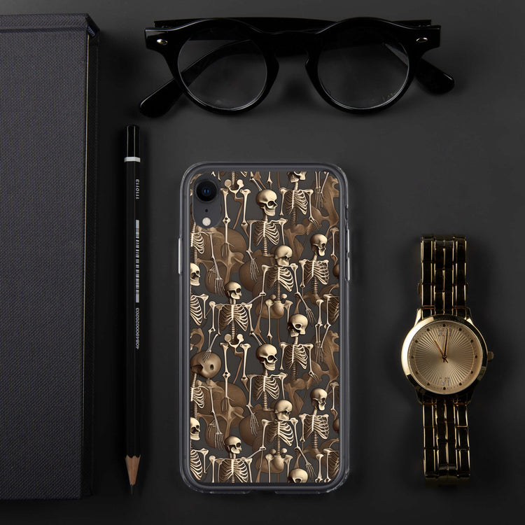 Brown Vintage Skeletons Clear Case for iPhone® - MedTheories