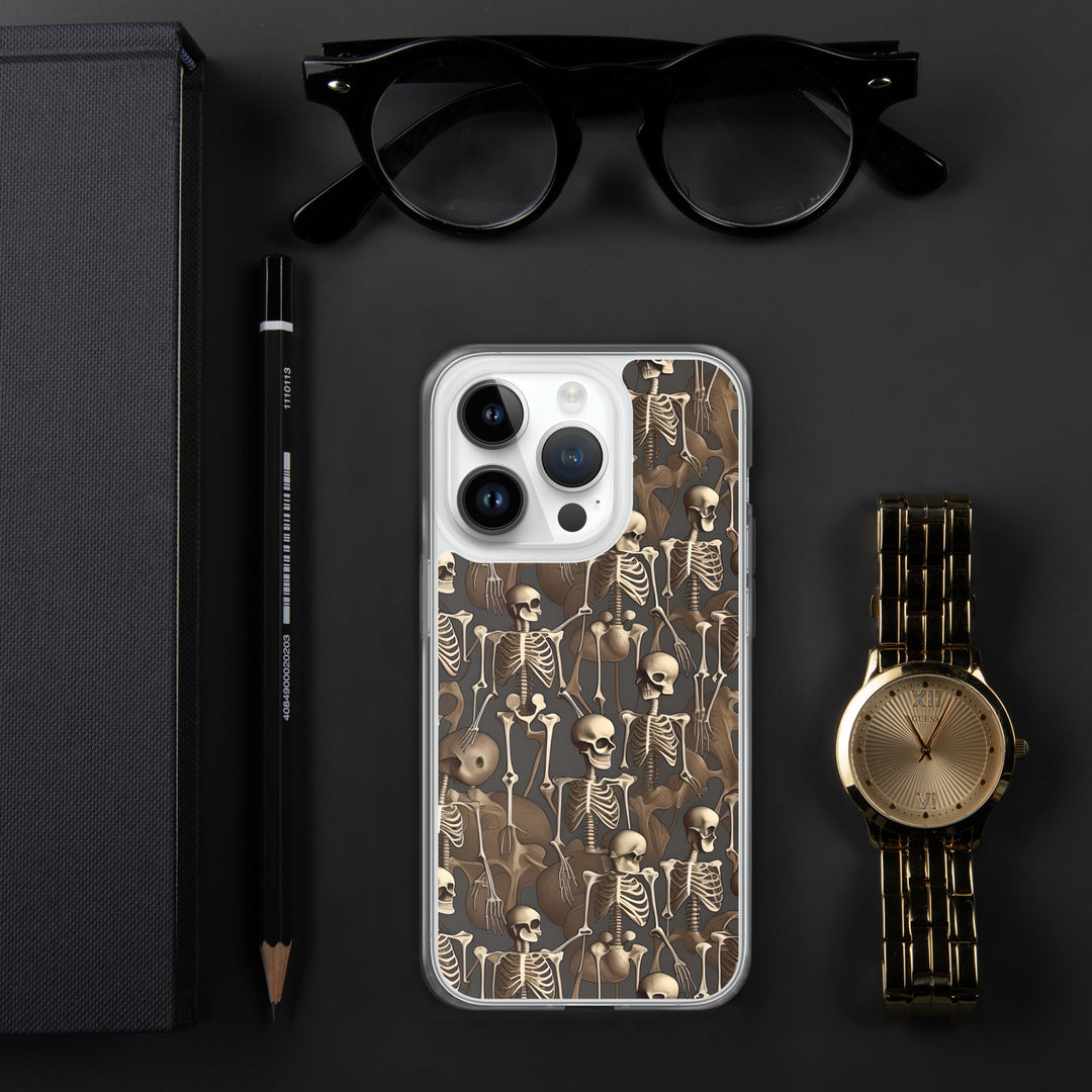 Brown Vintage Skeletons Clear Case for iPhone® - MedTheories