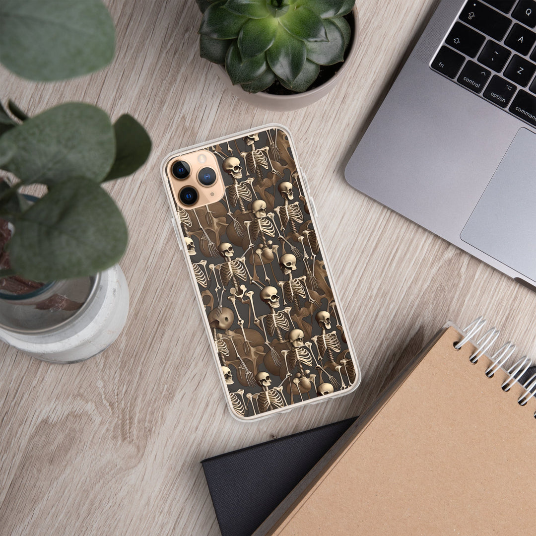 Brown Vintage Skeletons Clear Case for iPhone® - MedTheories
