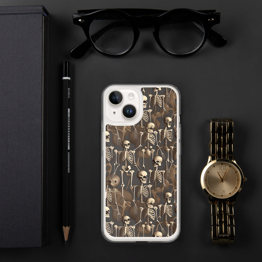Brown Vintage Skeletons Clear Case for iPhone® - MedTheories