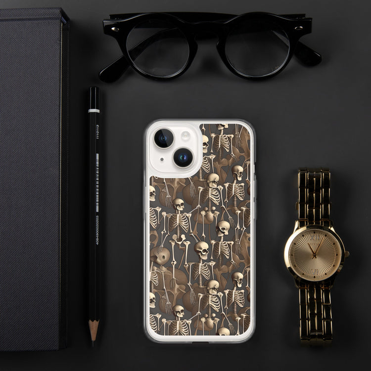 Brown Vintage Skeletons Clear Case for iPhone® - MedTheories