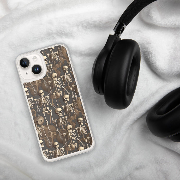 Brown Vintage Skeletons Clear Case for iPhone® - MedTheories