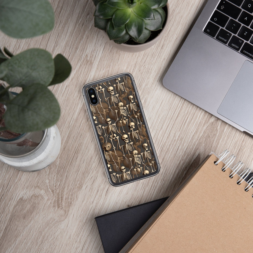 Brown Vintage Skeletons Clear Case for iPhone® - MedTheories