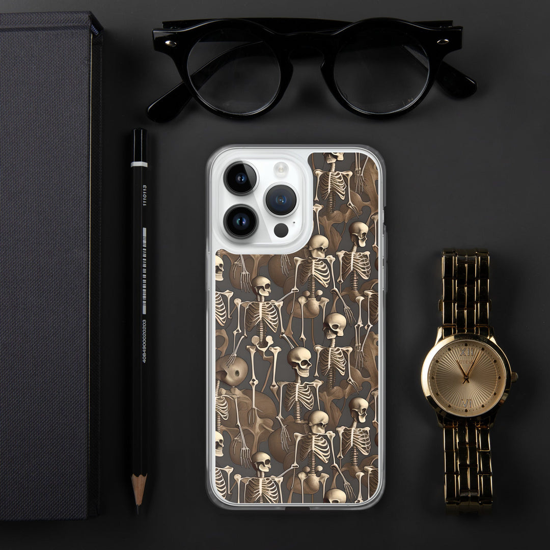 Brown Vintage Skeletons Clear Case for iPhone® - MedTheories