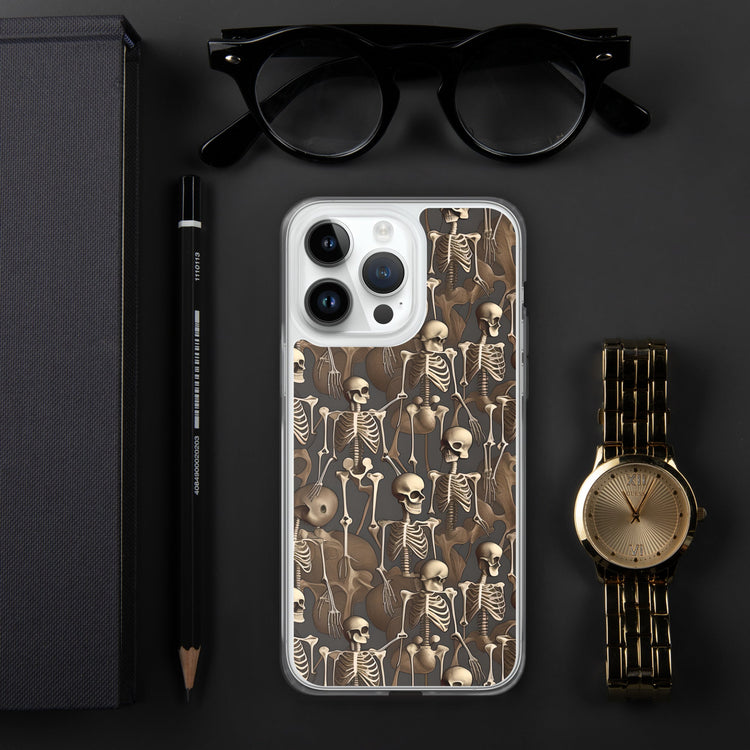Brown Vintage Skeletons Clear Case for iPhone® - MedTheories