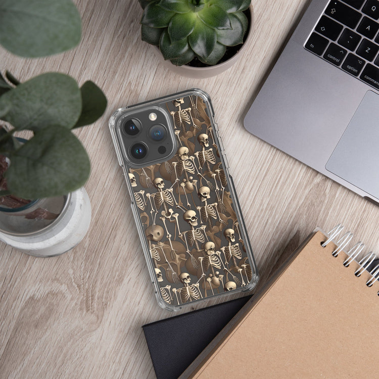 Brown Vintage Skeletons Clear Case for iPhone® - MedTheories
