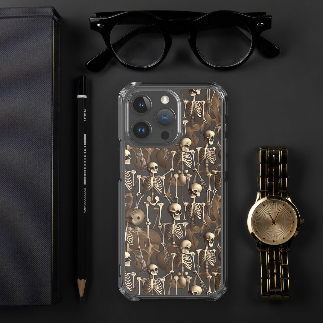 Brown Vintage Skeletons Clear Case for iPhone® - MedTheories