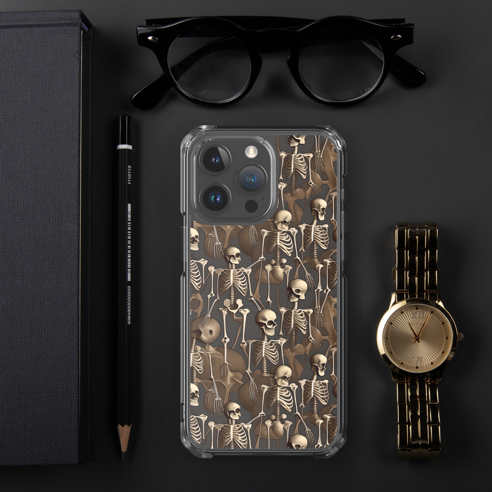Brown Vintage Skeletons Clear Case for iPhone® - MedTheories