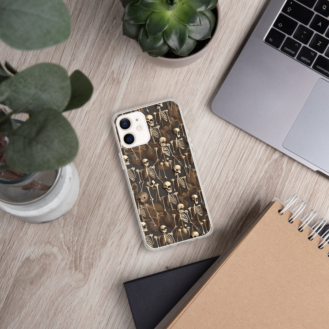Brown Vintage Skeletons Clear Case for iPhone® - MedTheories