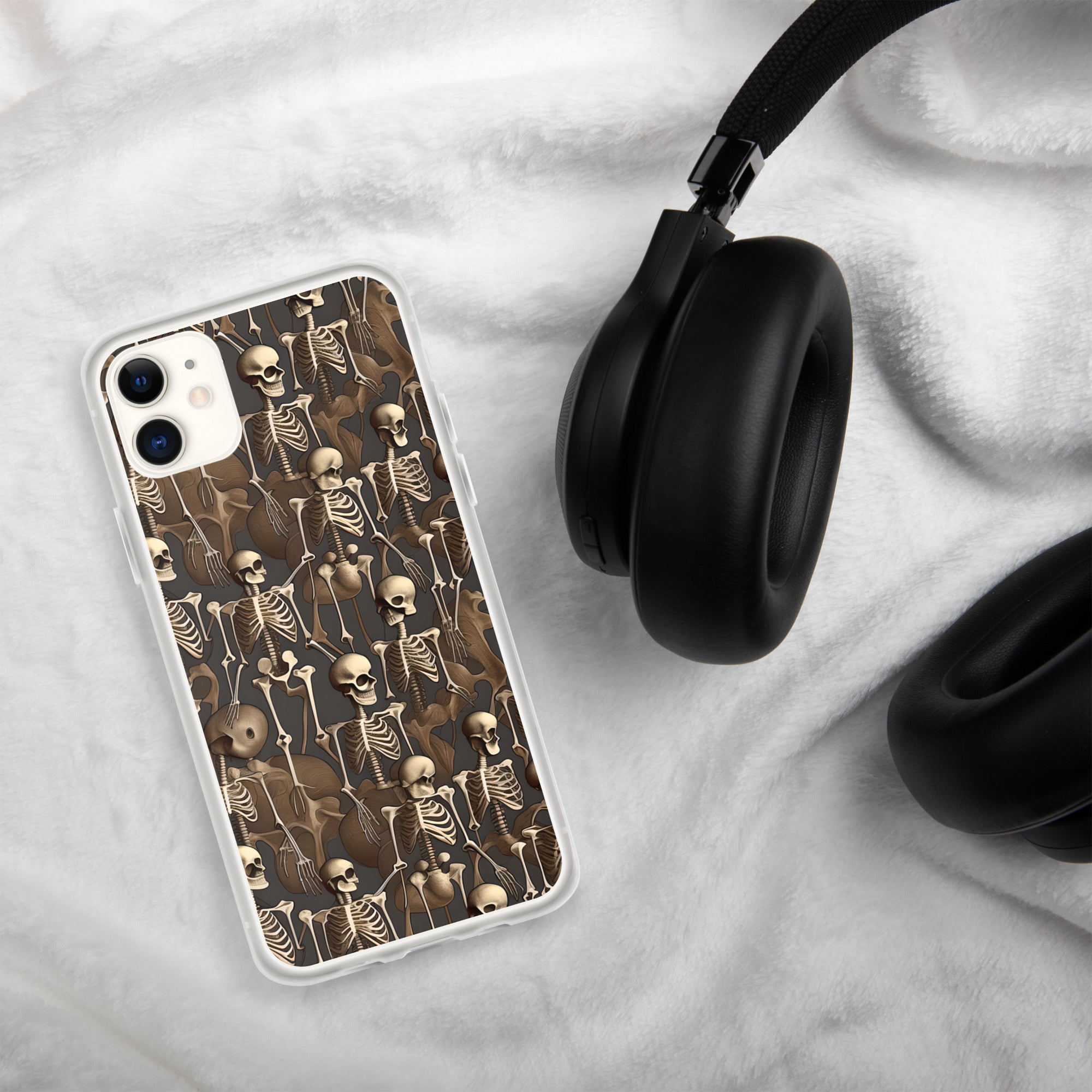 Brown Vintage Skeletons Clear Case for iPhone® - MedTheories
