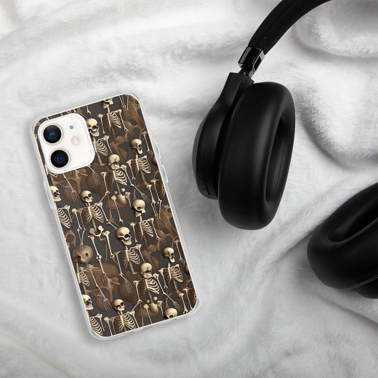Brown Vintage Skeletons Clear Case for iPhone® - MedTheories
