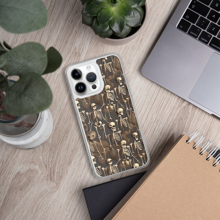 Brown Vintage Skeletons Clear Case for iPhone® - MedTheories
