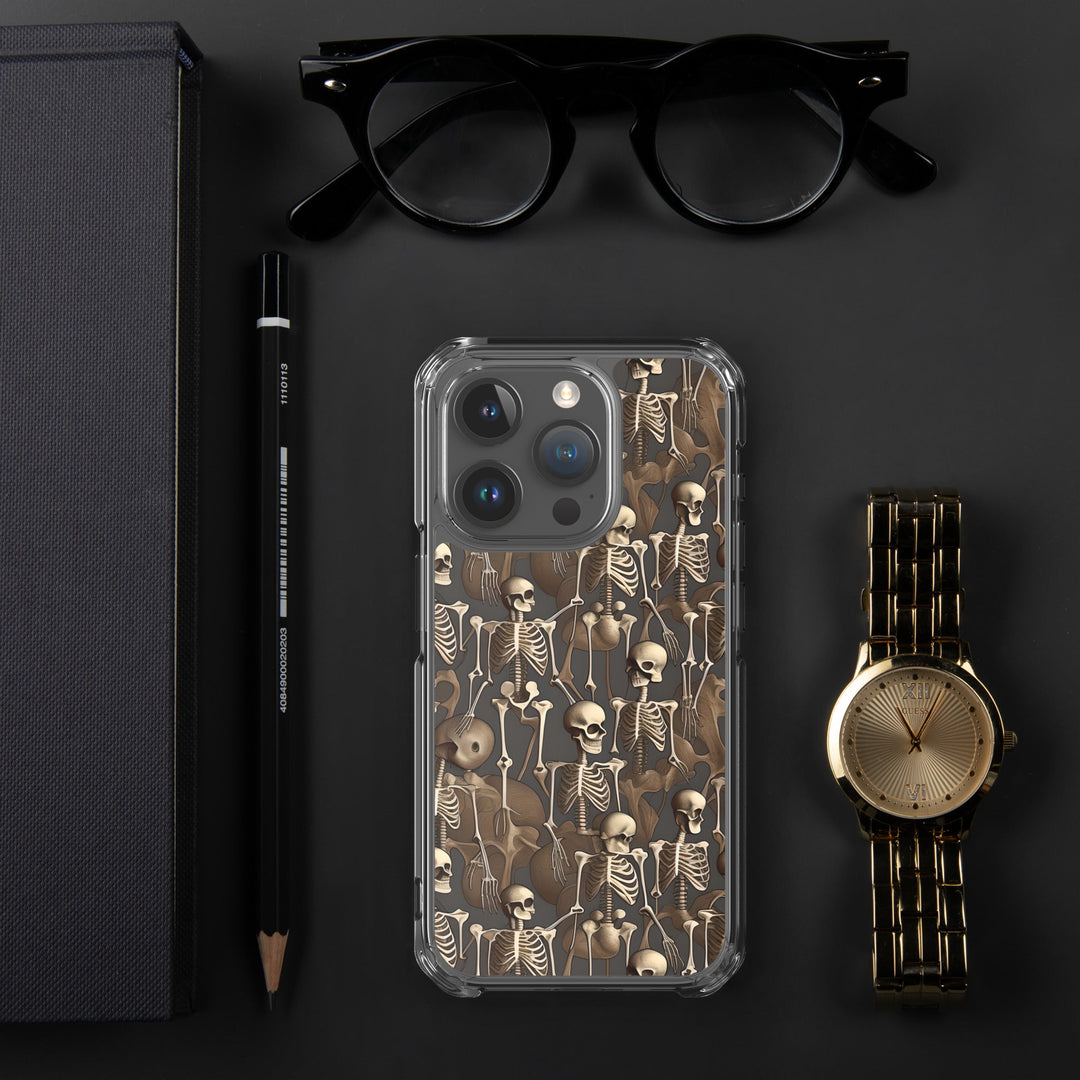 Brown Vintage Skeletons Clear Case for iPhone® - MedTheories