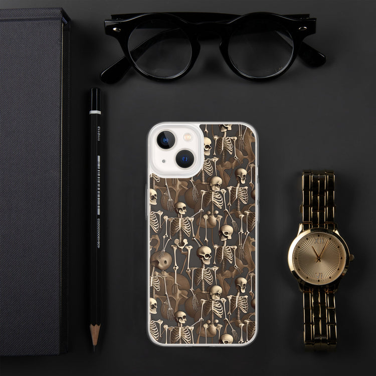Brown Vintage Skeletons Clear Case for iPhone® - MedTheories