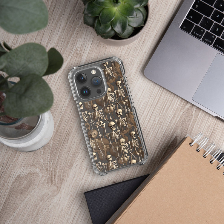 Brown Vintage Skeletons Clear Case for iPhone® - MedTheories