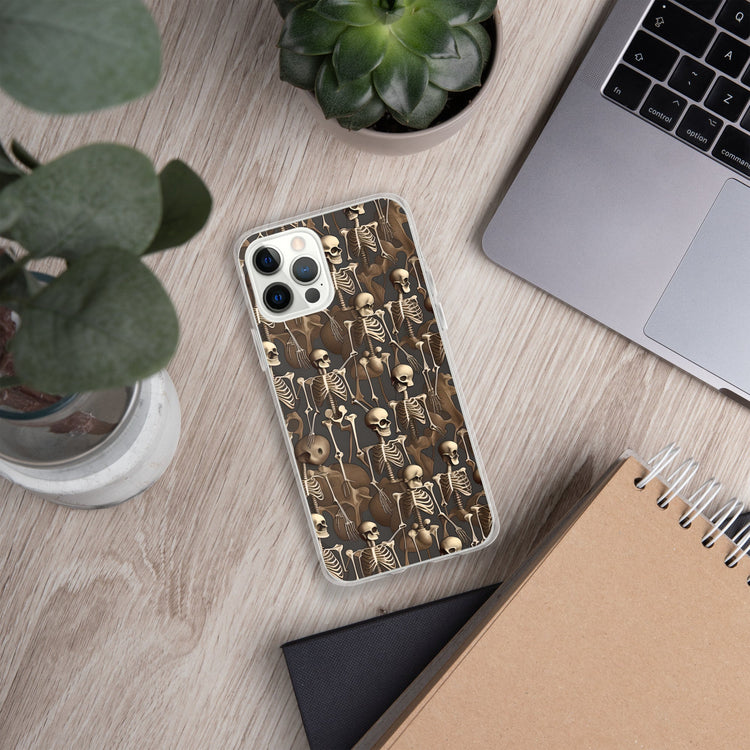 Brown Vintage Skeletons Clear Case for iPhone® - MedTheories