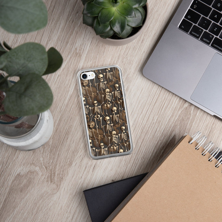 Brown Vintage Skeletons Clear Case for iPhone® - MedTheories