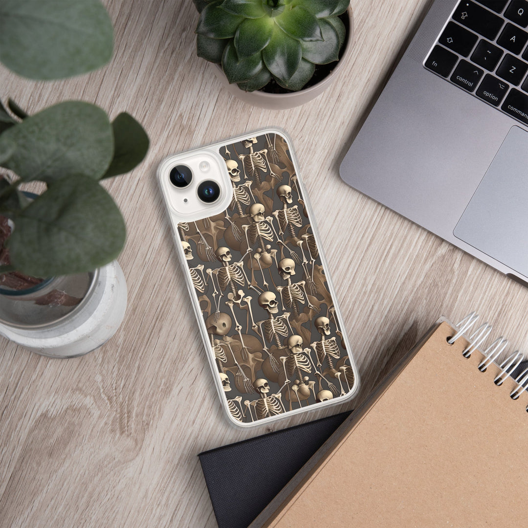 Brown Vintage Skeletons Clear Case for iPhone® - MedTheories