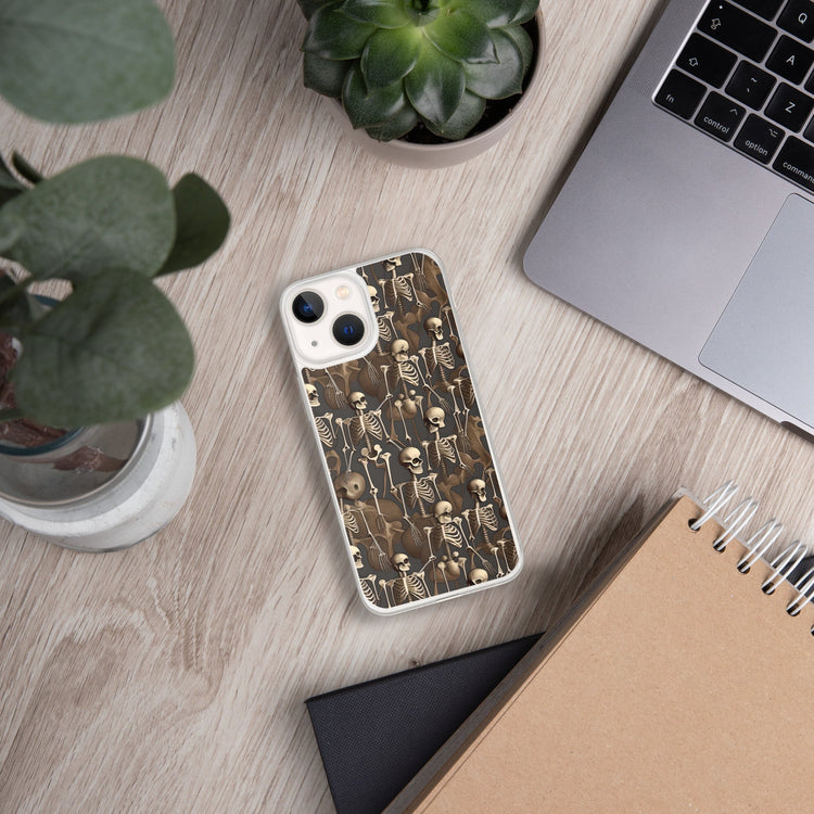 Brown Vintage Skeletons Clear Case for iPhone® - MedTheories