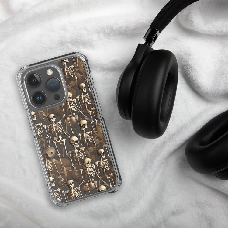 Brown Vintage Skeletons Clear Case for iPhone® - MedTheories