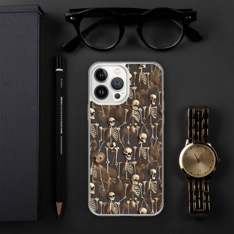 Brown Vintage Skeletons Clear Case for iPhone® - MedTheories