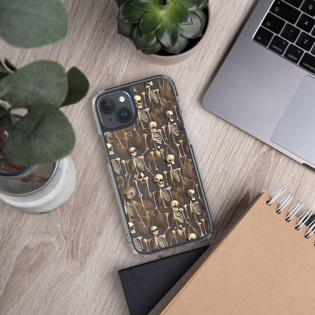 Brown Vintage Skeletons Clear Case for iPhone® - MedTheories