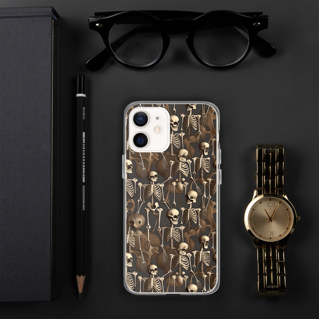 Brown Vintage Skeletons Clear Case for iPhone® - MedTheories