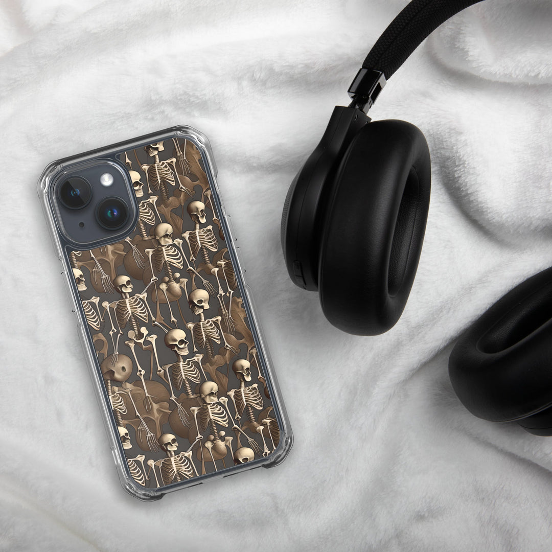 Brown Vintage Skeletons Clear Case for iPhone® - MedTheories