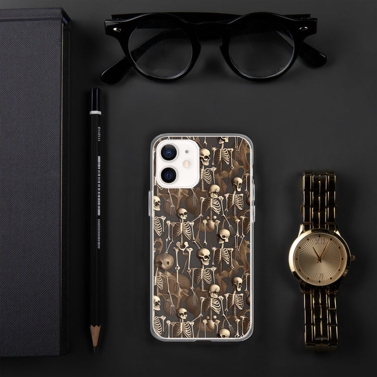 Brown Vintage Skeletons Clear Case for iPhone® - MedTheories