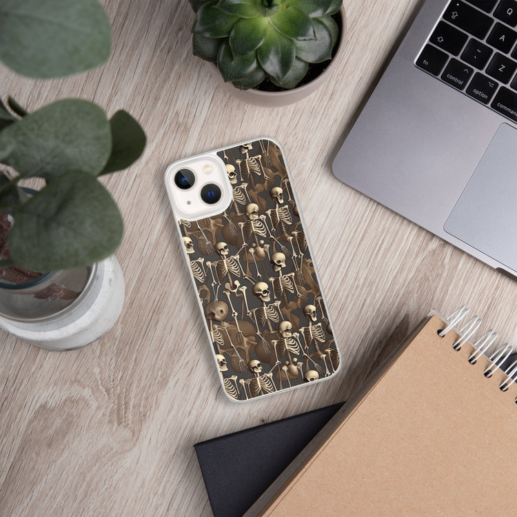 Brown Vintage Skeletons Clear Case for iPhone® - MedTheories