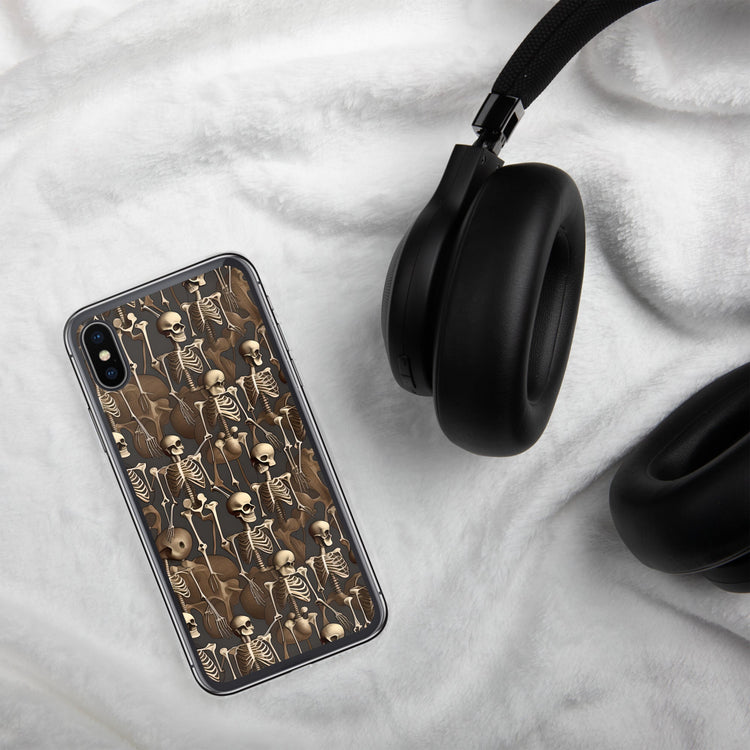 Brown Vintage Skeletons Clear Case for iPhone® - MedTheories