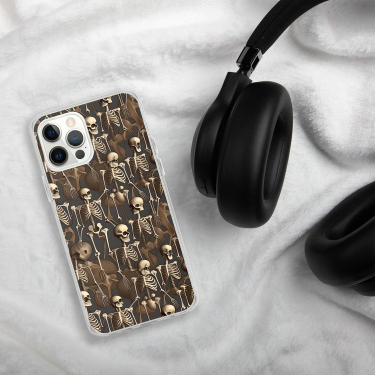 Brown Vintage Skeletons Clear Case for iPhone® - MedTheories