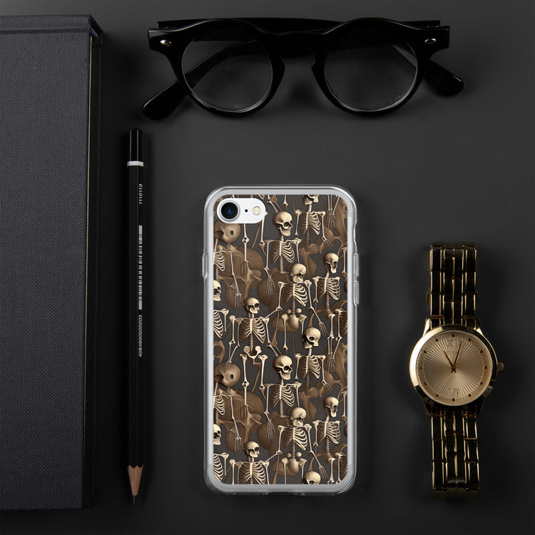 Brown Vintage Skeletons Clear Case for iPhone® - MedTheories