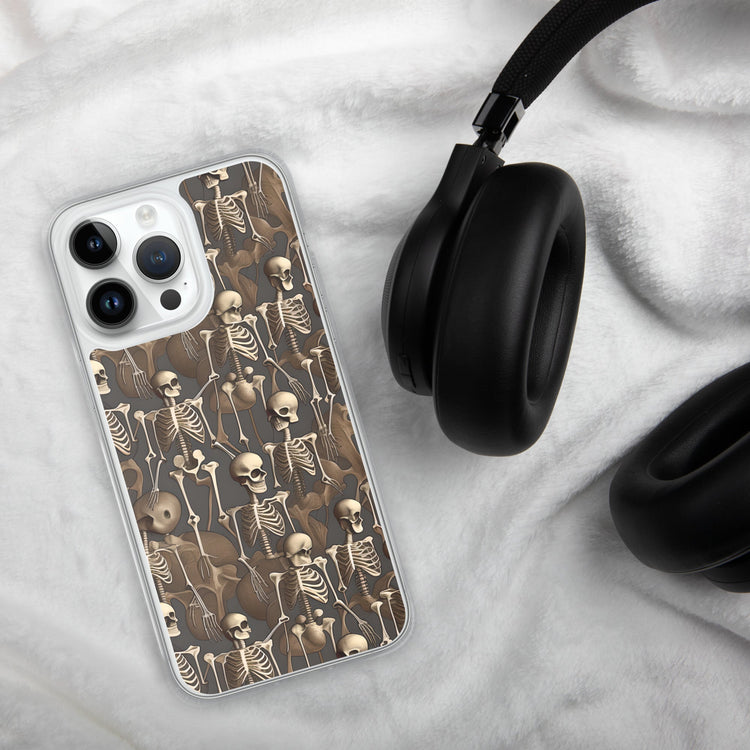 Brown Vintage Skeletons Clear Case for iPhone® - MedTheories