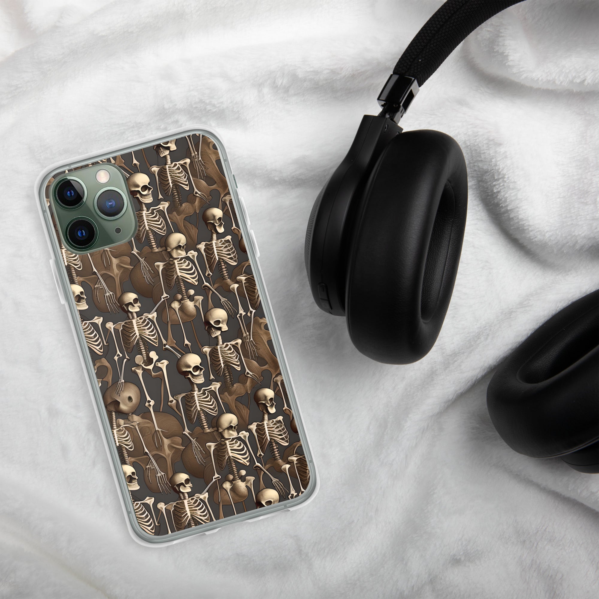 Brown Vintage Skeletons Clear Case for iPhone® - MedTheories