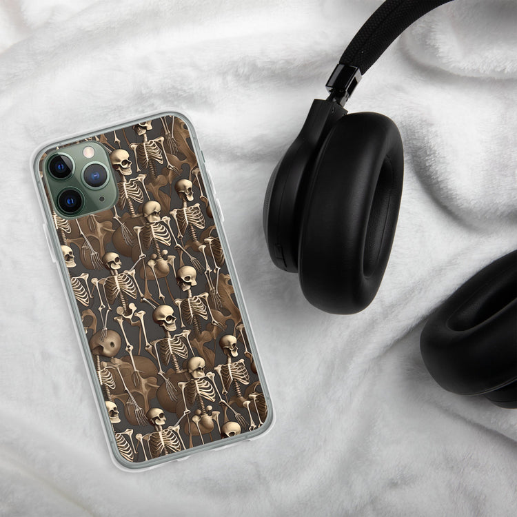 Brown Vintage Skeletons Clear Case for iPhone® - MedTheories