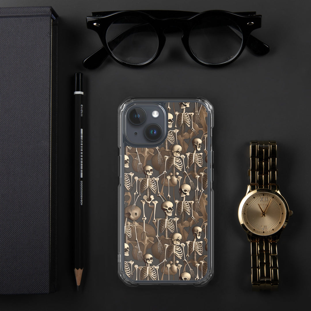 Brown Vintage Skeletons Clear Case for iPhone® - MedTheories