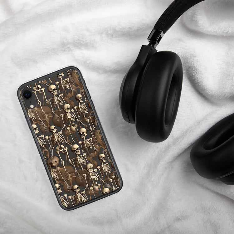 Brown Vintage Skeletons Clear Case for iPhone® - MedTheories