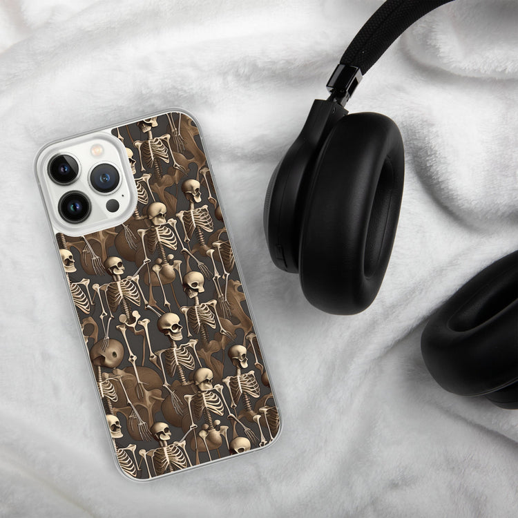 Brown Vintage Skeletons Clear Case for iPhone® - MedTheories
