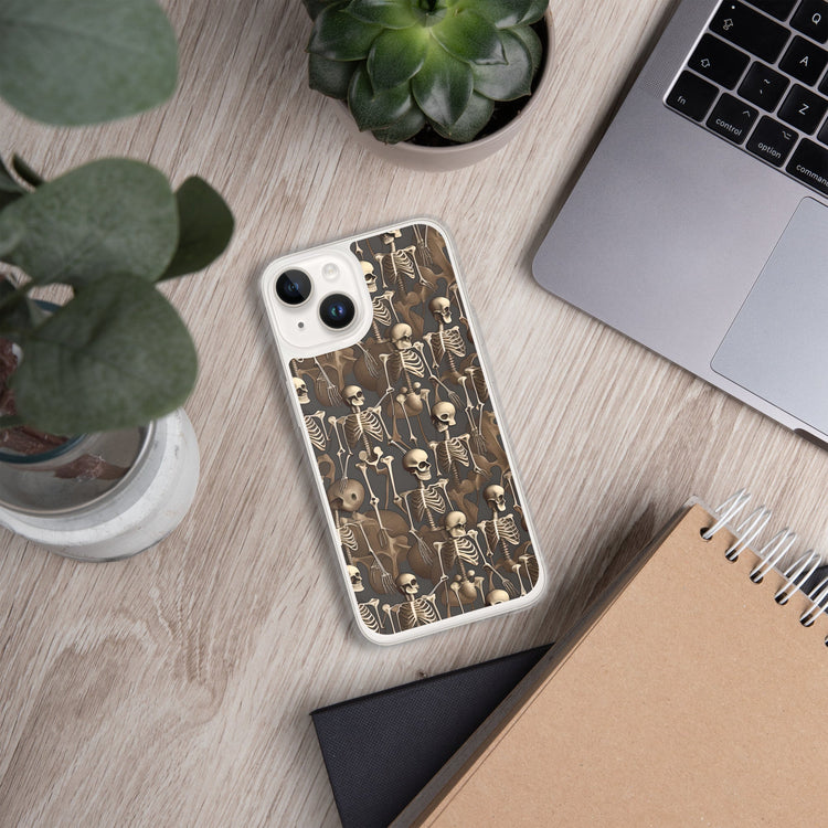 Brown Vintage Skeletons Clear Case for iPhone® - MedTheories