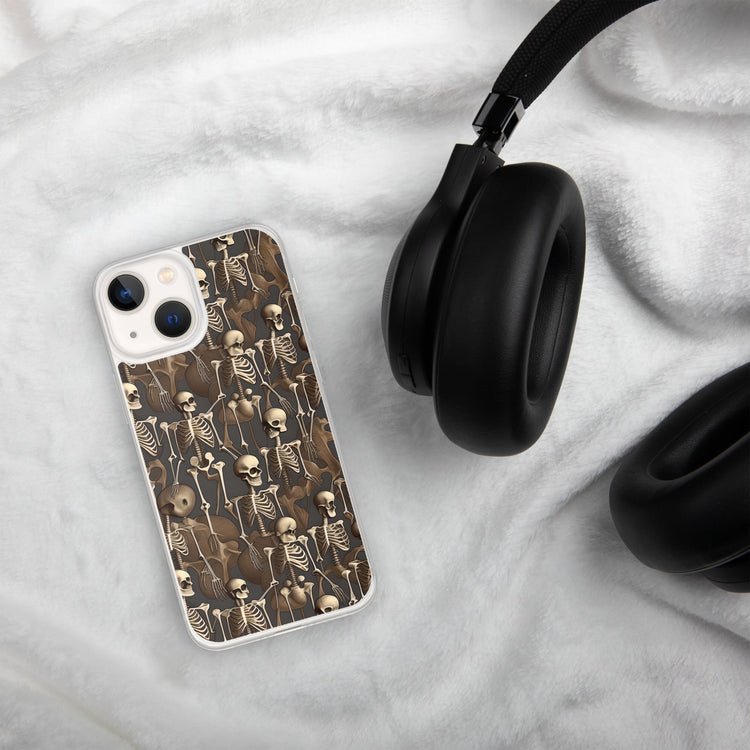 Brown Vintage Skeletons Clear Case for iPhone® - MedTheories