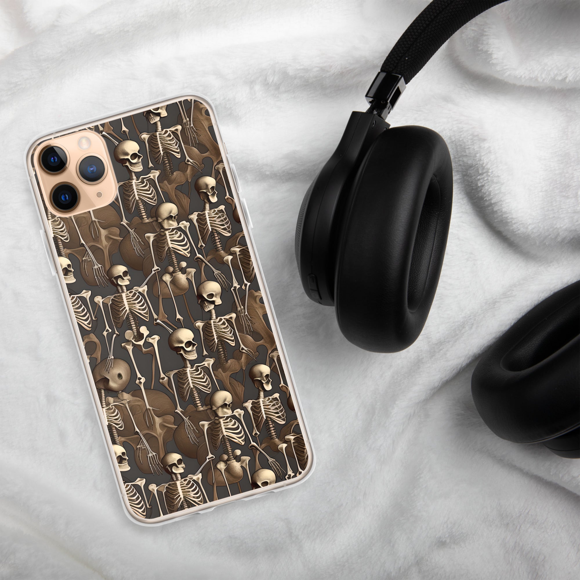 Brown Vintage Skeletons Clear Case for iPhone® - MedTheories